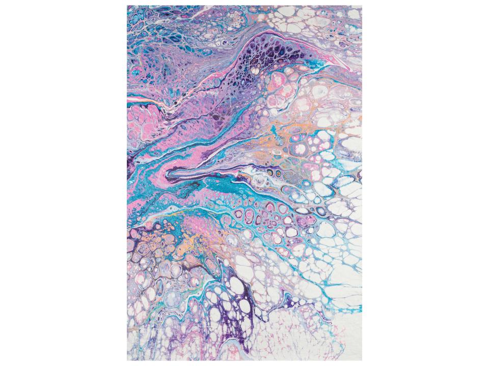 Kikiamo Area Rug Lavender Abstract Shag