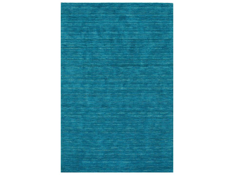 Rafia Hand Loomed Wool Rug in Cobalt Blue