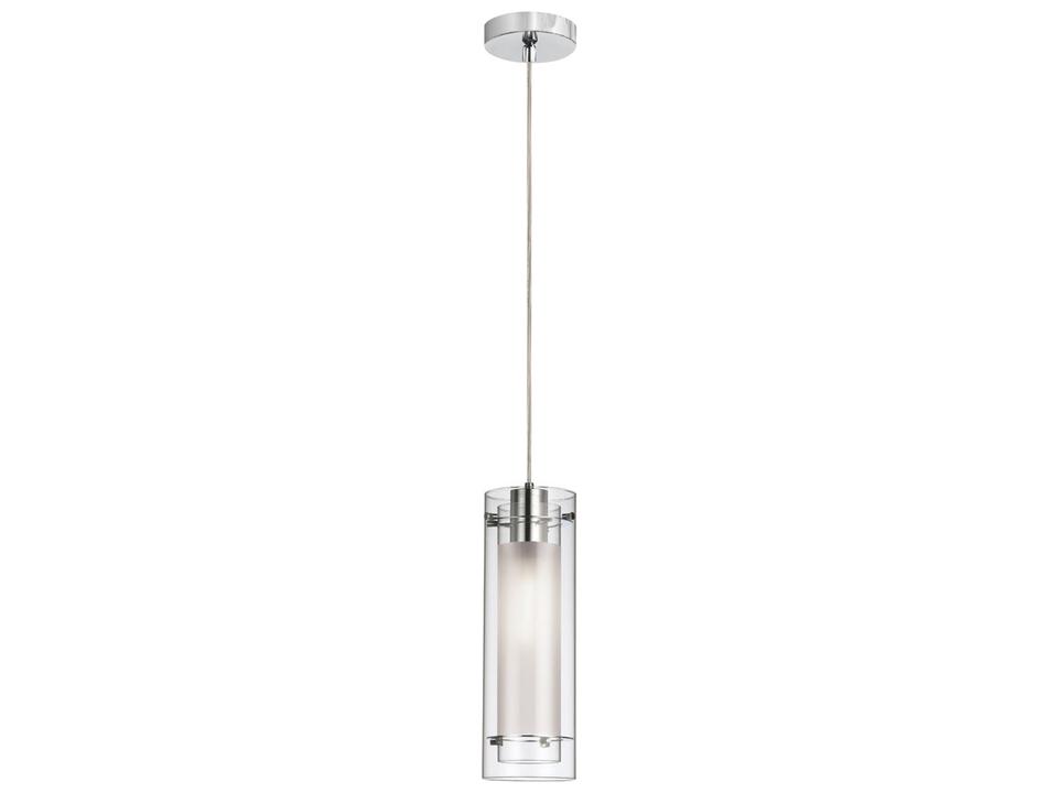 Pasha 1-Light Polished Chrome Cylinder Mini Pendant