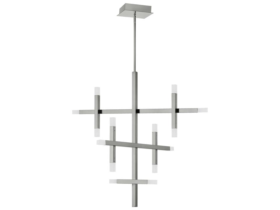 Acasia 14-Light Polished Chrome Geometric Linear Tiered Chandelier
