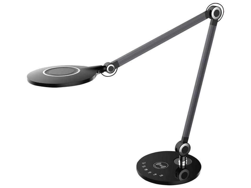 Alina Black Brushed Aluminum Desk Lamp