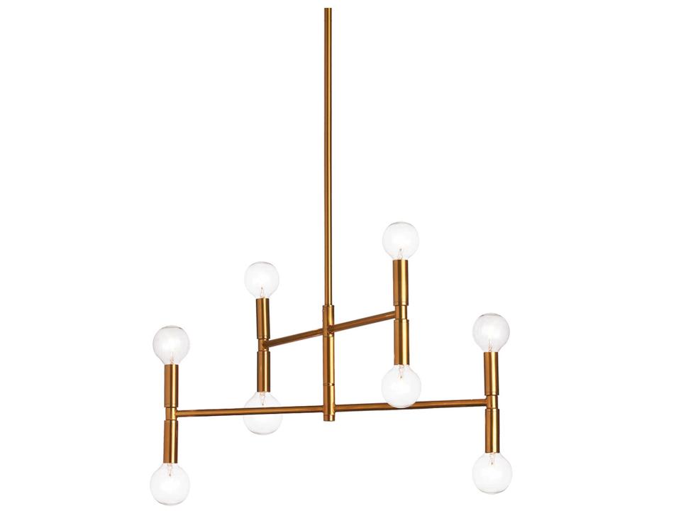 Ava 8-Light Vintage Bronze Linear Tiered Chandelier
