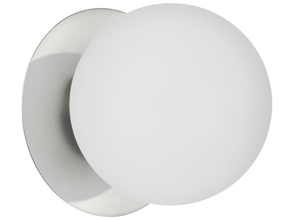 Burlat 1-Light Wall Sconce in Polished Chrome with White Glass
