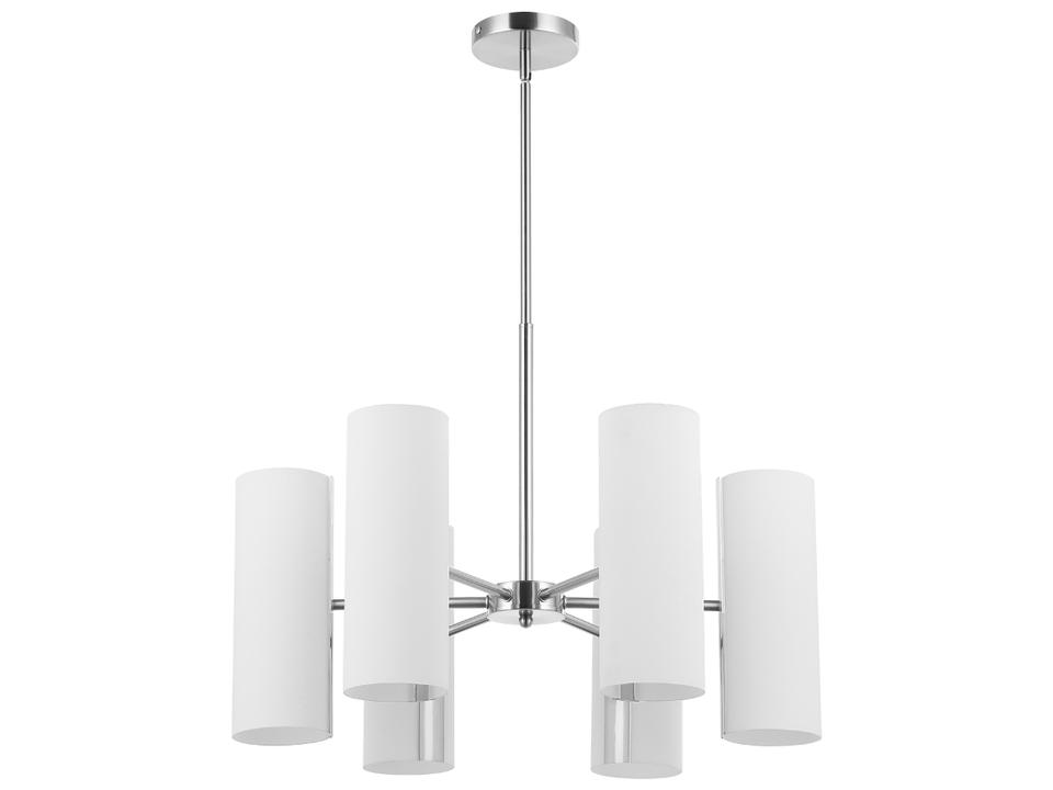 Cleta 6-Light Satin Chrome Cylinder Chandelier