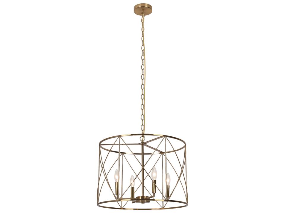 Calah 4-Light Aged Brass Geometric Chandelier