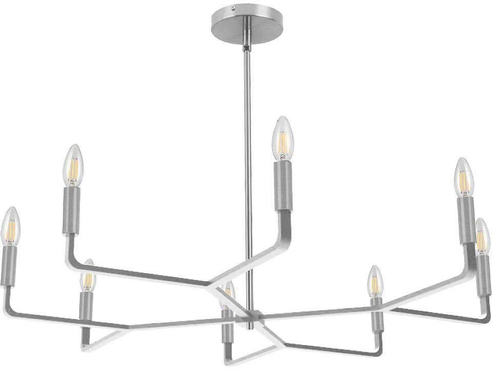 Colette 8-Light Polished Chrome Candelabra Chandelier