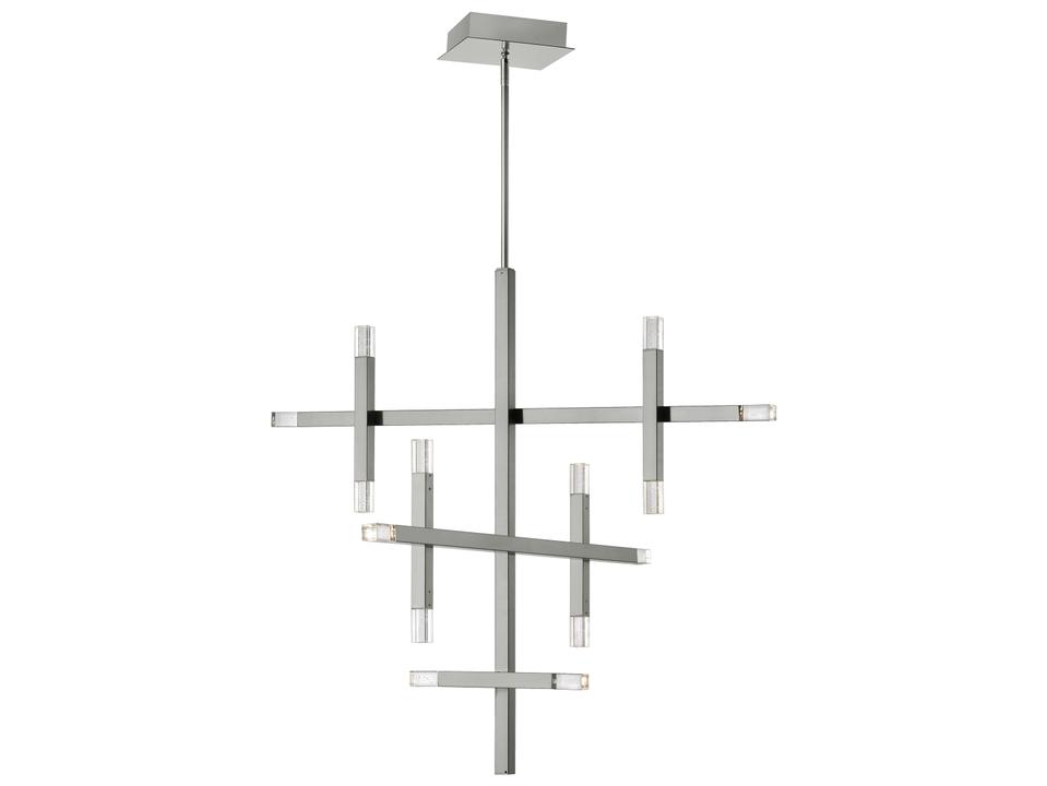 Francesca 14-Light Polished Chrome Geometric Linear Chandelier