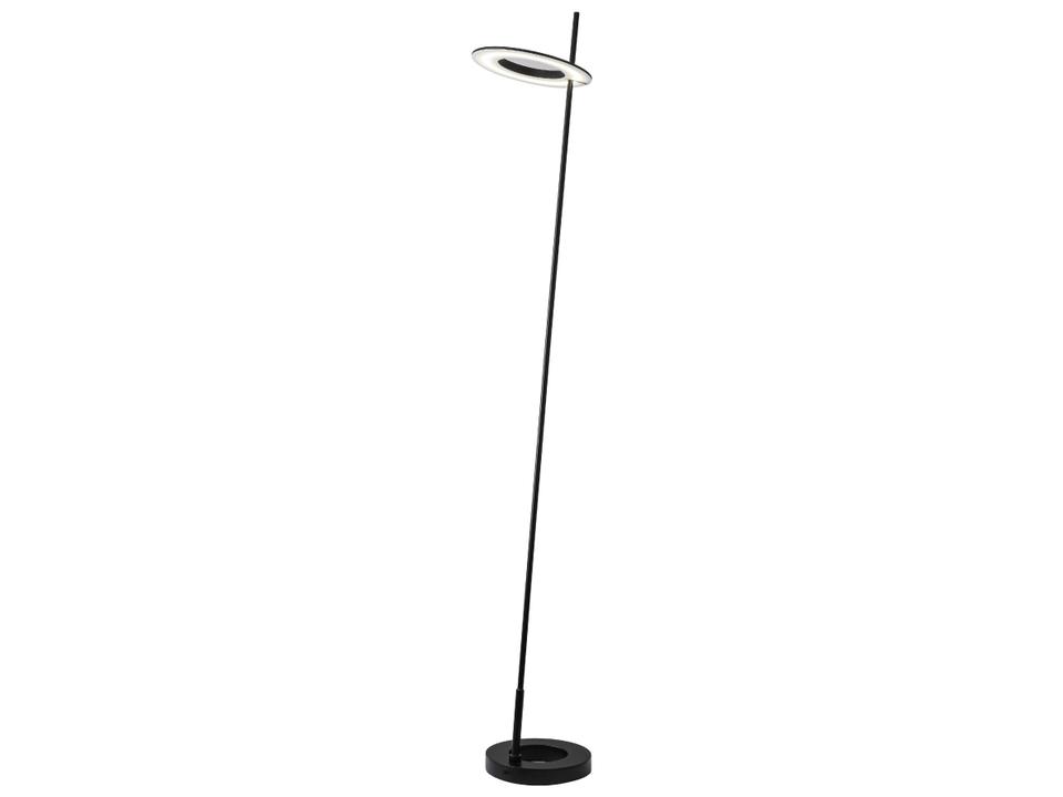 Finley Integrated LED Floor Lamp in Matte Black with White Acrylic Shade
