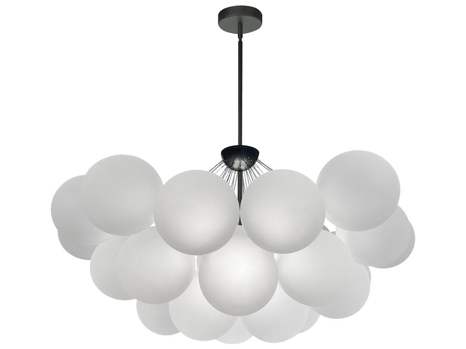 Miles 8-Light Matte Black Globe Chandelier
