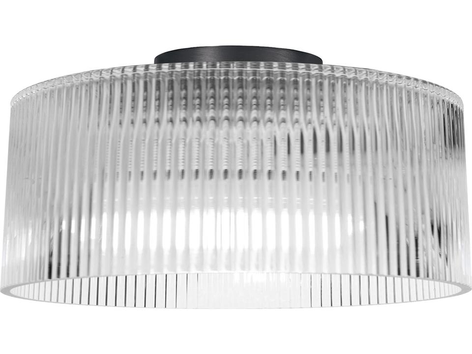 Nadine 1-Light Matte Black Drum Flush Mount