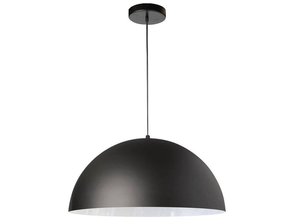 Ofelia 1-Light Matte Black White Dome Pendant