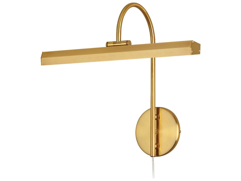 Display Exhibit 2-Light Aged Brass LED Picture Light