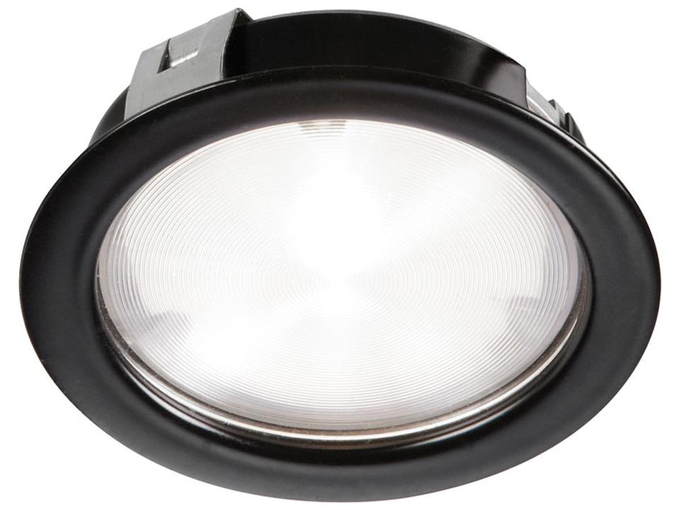 1-Light Black Round Recessed Light