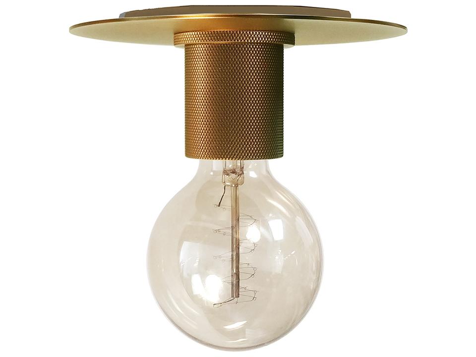 Roswell 1-Light Flush Mount Ceiling Light in Aged Brass