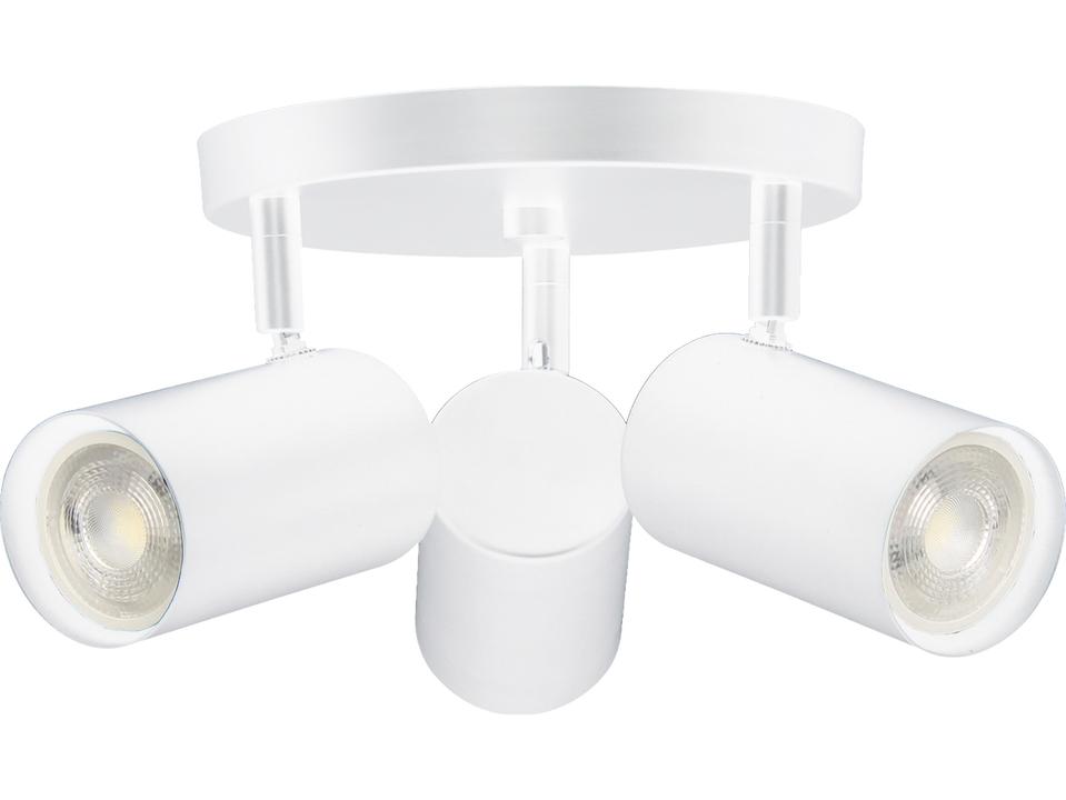 Taylor 3-Light Matte White Cylinder Track Light