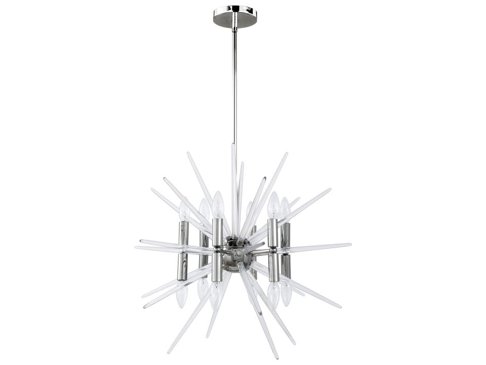 Vela 12-Light Polished Chrome Sputnik Chandelier