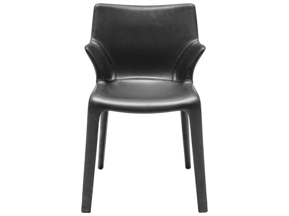 Lou Eat By Phillippe Starck Leather Brown Upholstered Side Dining Chair