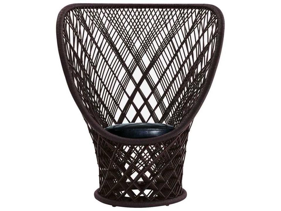 Pavo by Patricia Urquiola Accent Chair with Black Leather Cushion