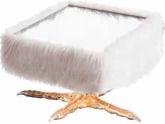 Cocky Gold Faux Fur Ottoman