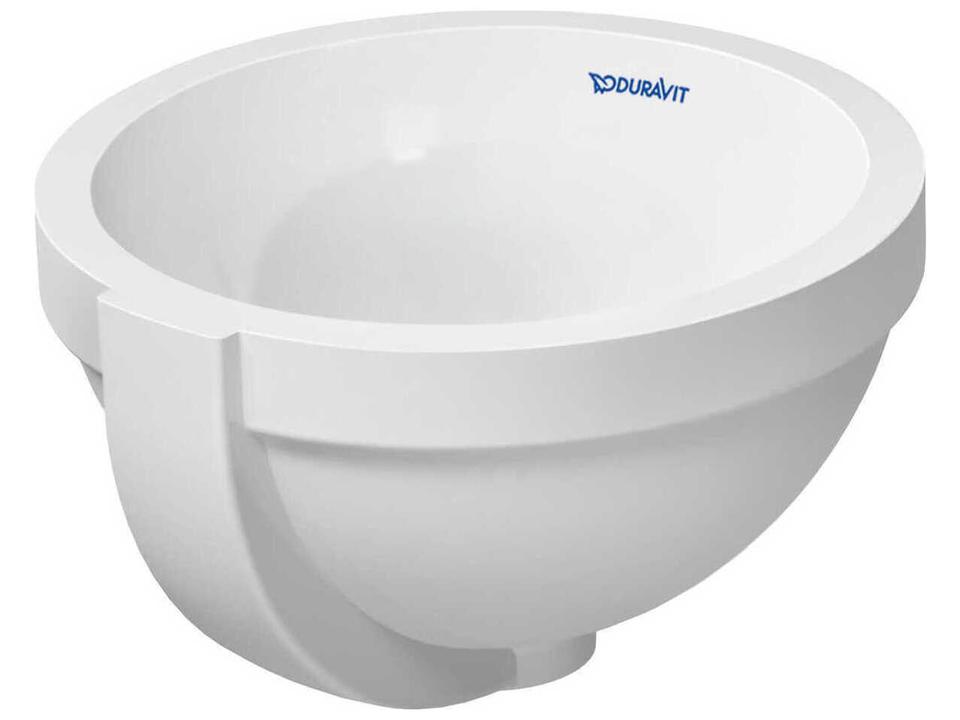 Architec 13 Inch Round Undermount Bathroom Sink White High Gloss