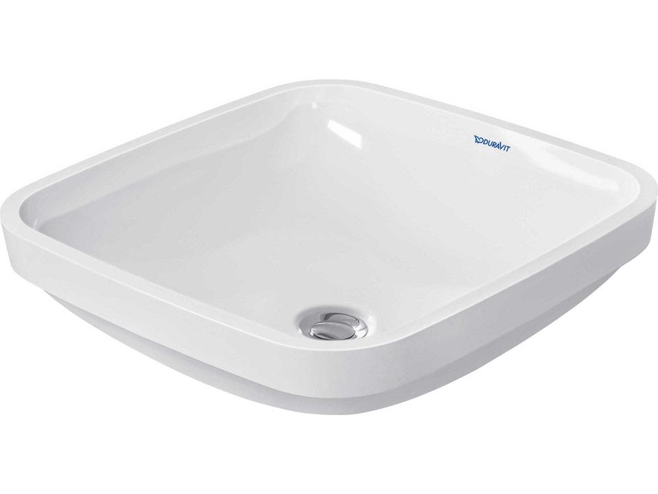 DuraStyle 16-Inch Square Ceramic Undermount Sink in White High Gloss