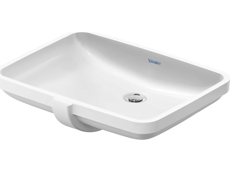 No.1 23-Inch Rectangular Ceramic Undermount Bathroom Sink in White High Gloss