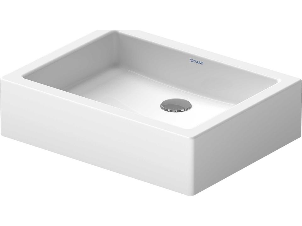 Vero 20-Inch Rectangular Ceramic Washbowl Sink in White High Gloss
