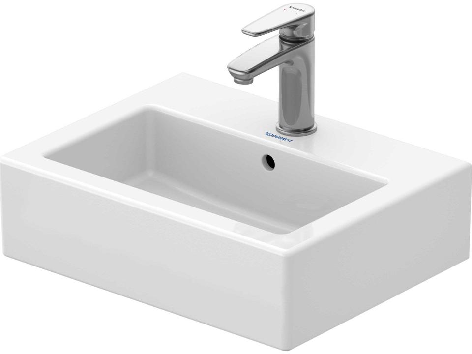 Vero 18-Inch Ceramic Wall-Mounted Hand Sink White High Gloss 1 Faucet Hole