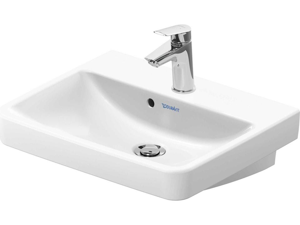 No.1 20-Inch Ceramic White High Gloss Wall Mounted Bathroom Sink with 1 Faucet Hole