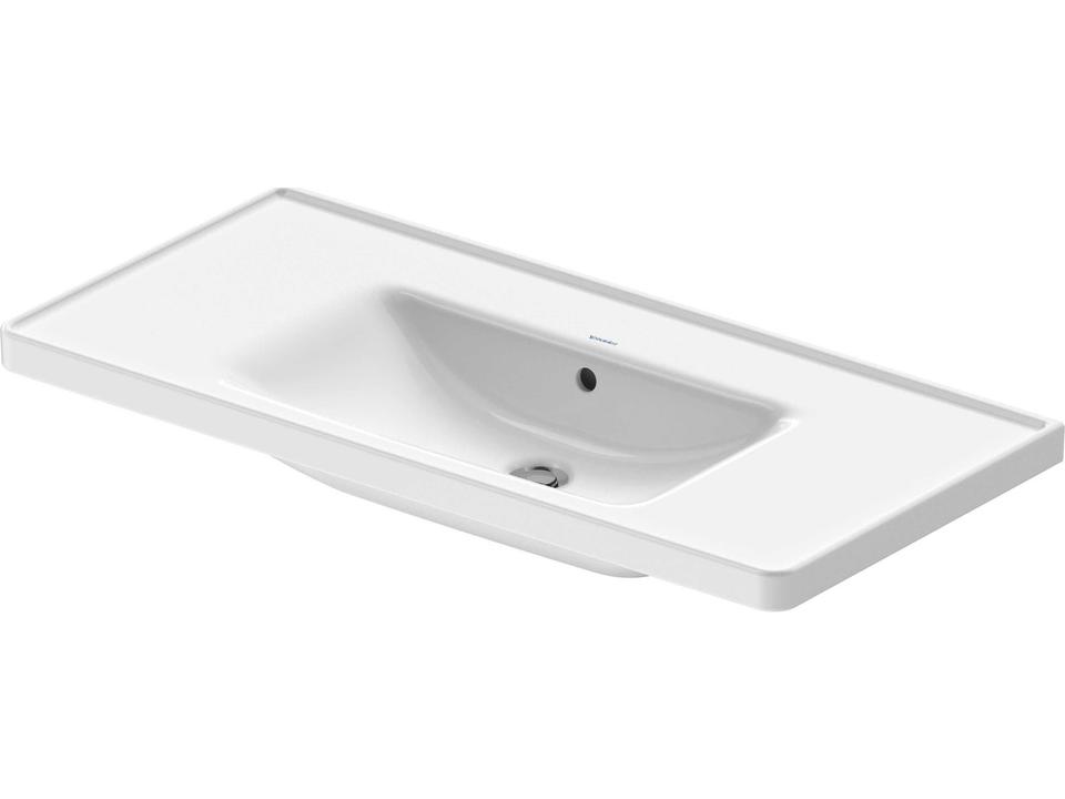 D-Neo 40-Inch Ceramic White High Gloss Furniture Washbasin with No Faucet Hole