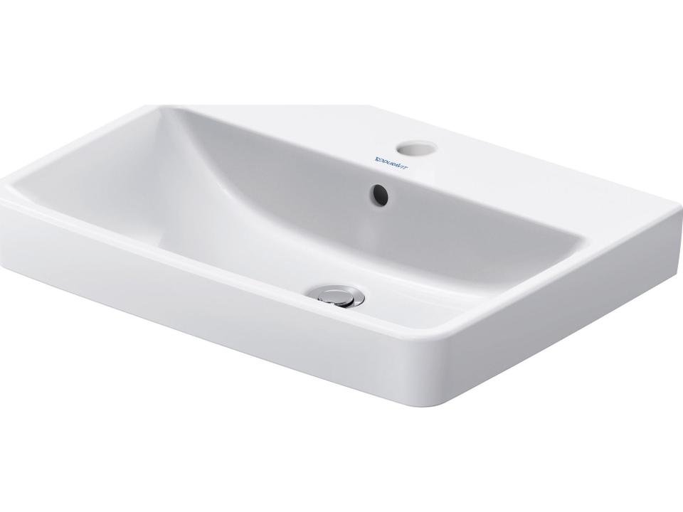No.1 25 5/8" Rectangular Wall-Mounted Sink in White with Single Faucet Hole Overflow
