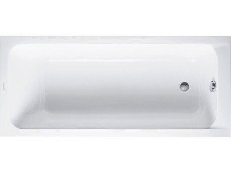 D-Code 63 Inch Acrylic Drop-In Bathtub in White with Reversible Drain