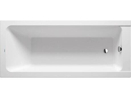 D-Code 67-Inch Acrylic Soaking Bathtub with Reversible Drain in White