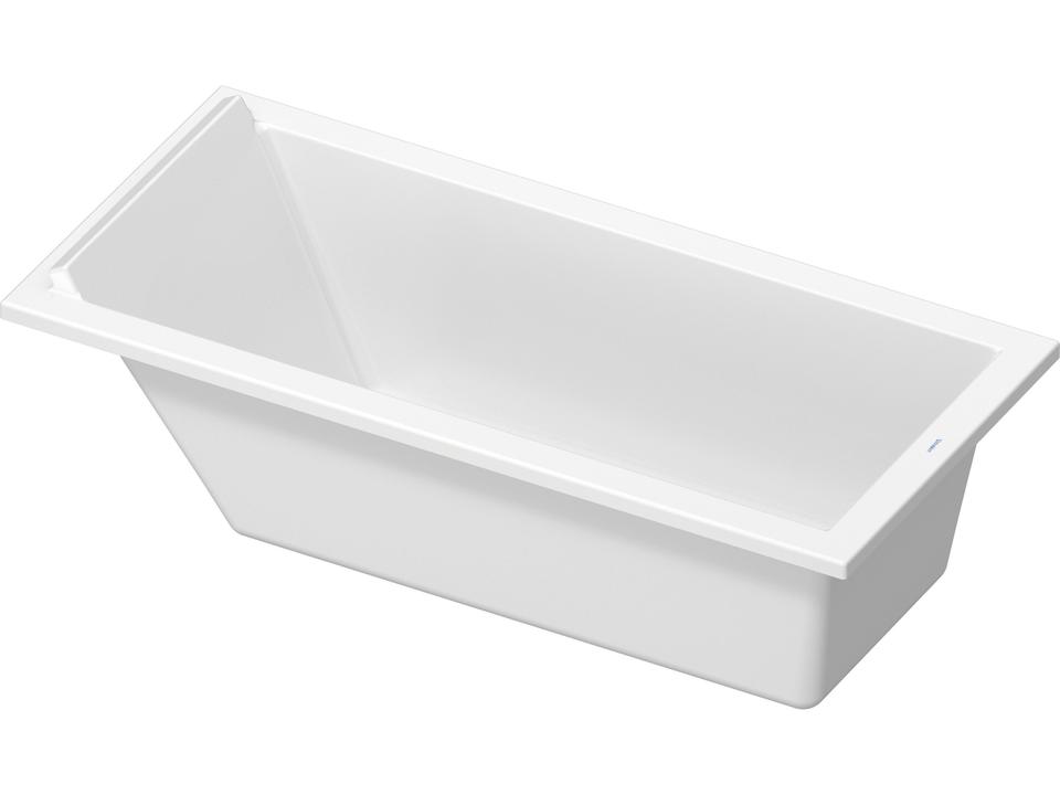 Starck 66 7/8" x 31 1/2" Rectangular Drop-In Bathtub in White Acrylic with Reversible Drain
