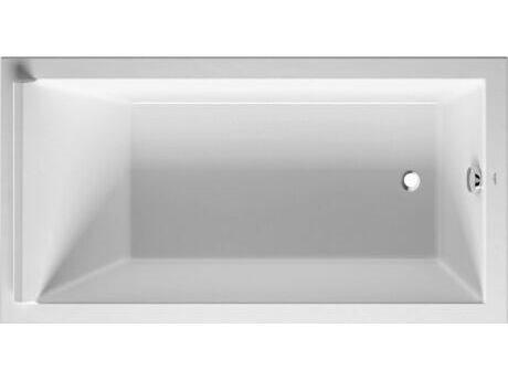 Starck 66 7/8" x 35 3/8" Rectangular Drop-In Bathtub in White Acrylic with Reversible Drain