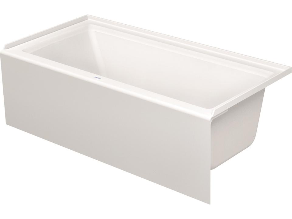 Architec 66" x 32" Rectangular Alcove Bathtub in White Acrylic with Right Drain