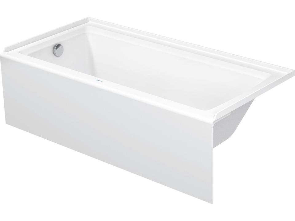 Architec 66" x 32" Rectangular Alcove Bathtub in White Acrylic with Left Drain