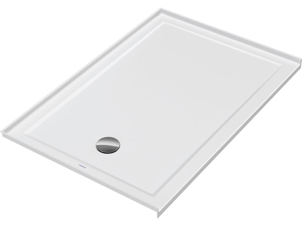 Architec 54" x 36" Rectangular Acrylic Single Threshold Shower Base in White with Left Drain