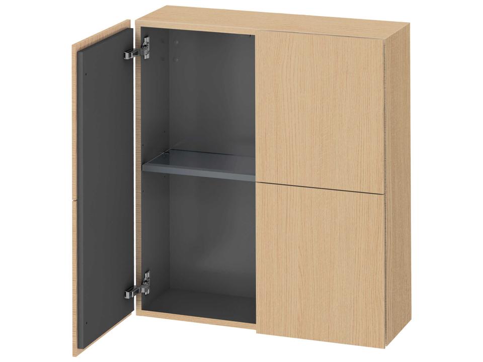 L-Cube 28-Inch Wall-Mounted Linen Cabinet in Natural Oak Matt