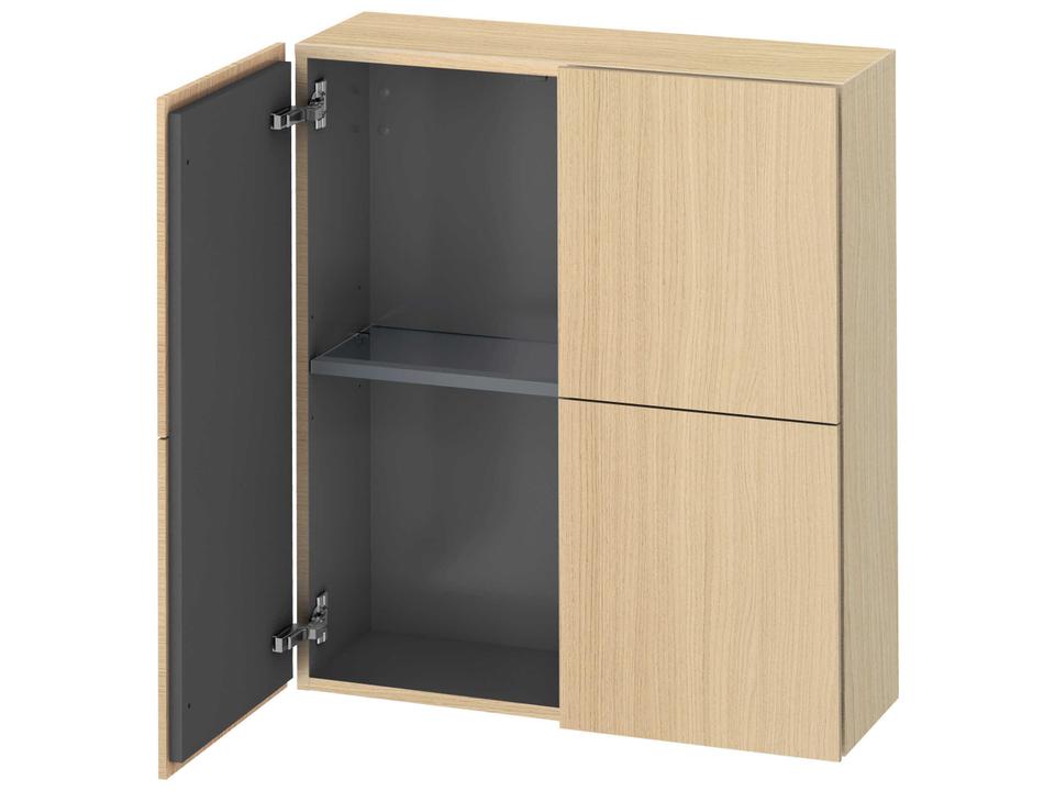L-Cube Semi Tall Wall-Mounted Cabinet in Mediterranean Oak Matt