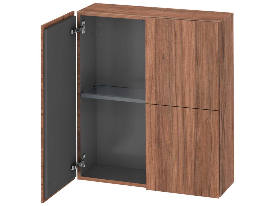 L-Cube 28-Inch Wall-Mounted Storage Cabinet in Walnut Matt