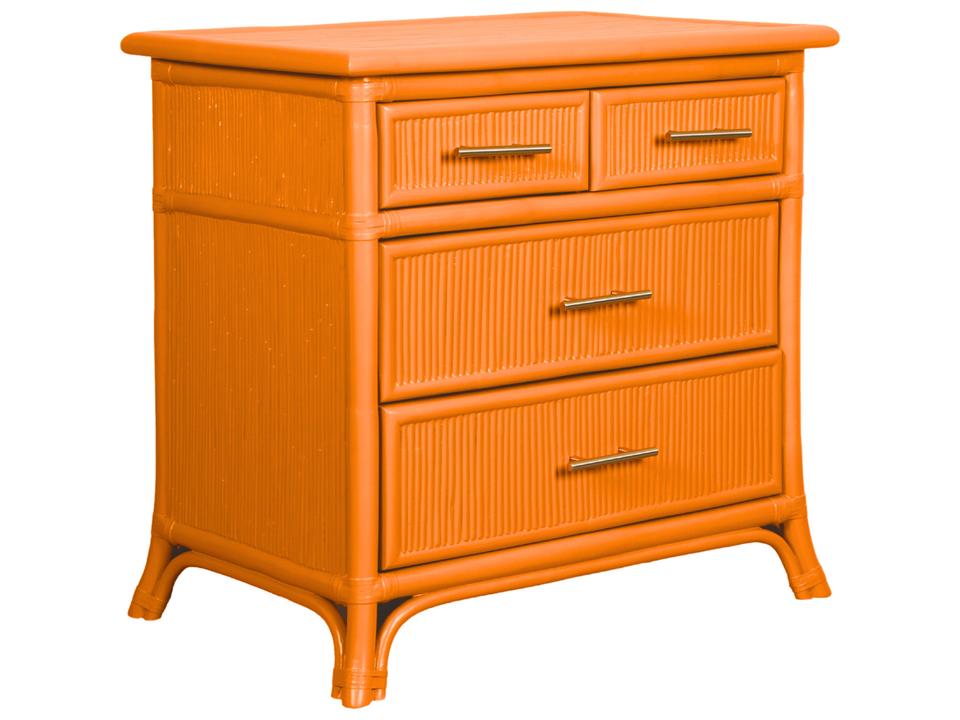 David Francis Pencil Rattan 4-Drawer Chest