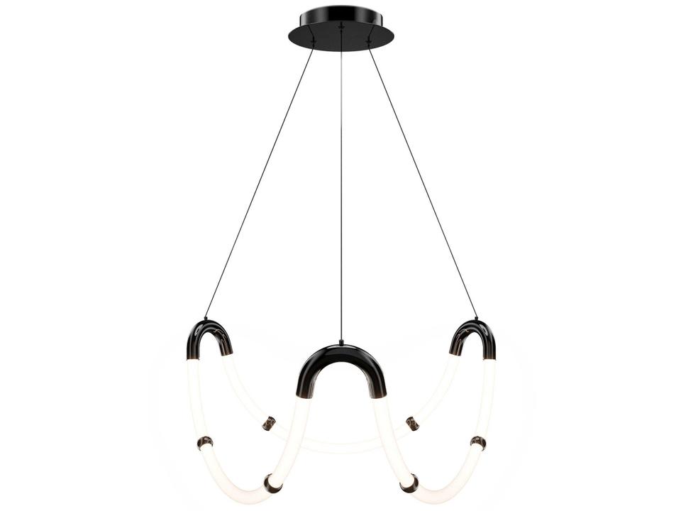 Swathe 3-Light Black Chrome Chandelier