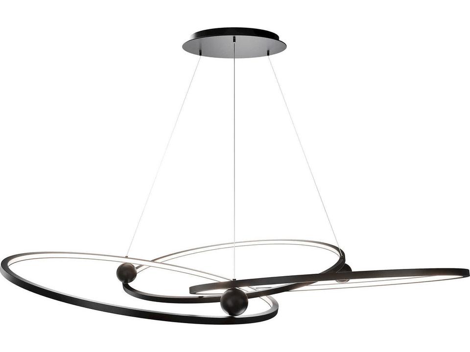 Sidewinder 3-Light Black Chandelier