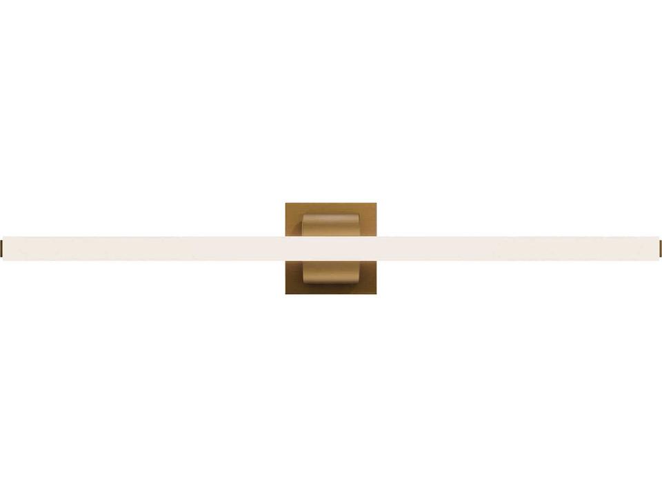 Flatte 1-Light Aged Brass Vanity Light