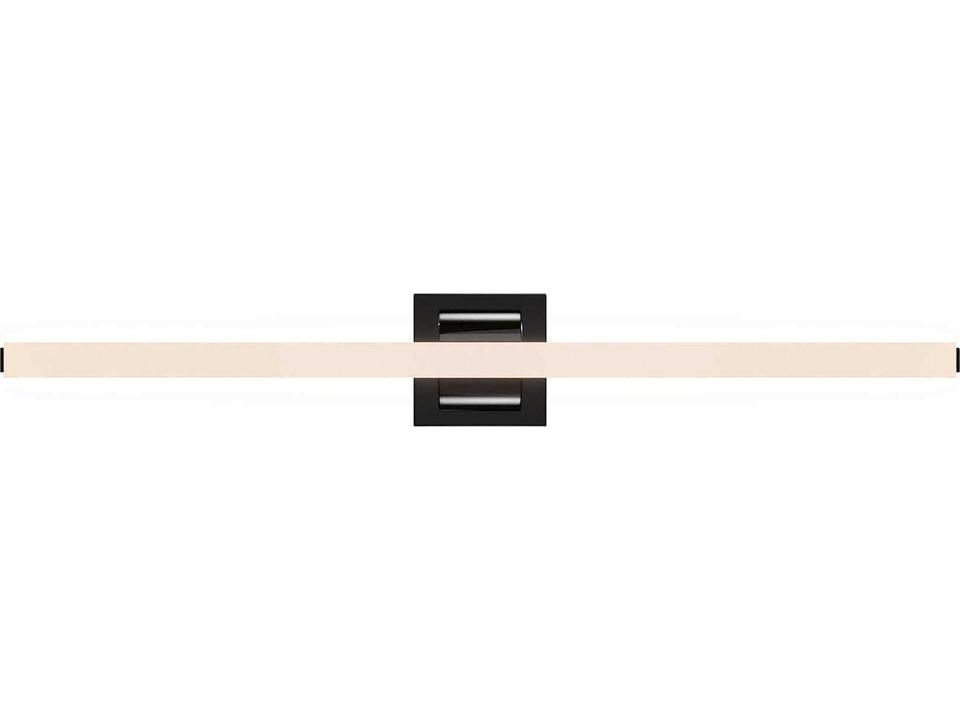 Flatte 1-Light Black Chrome Vanity Light