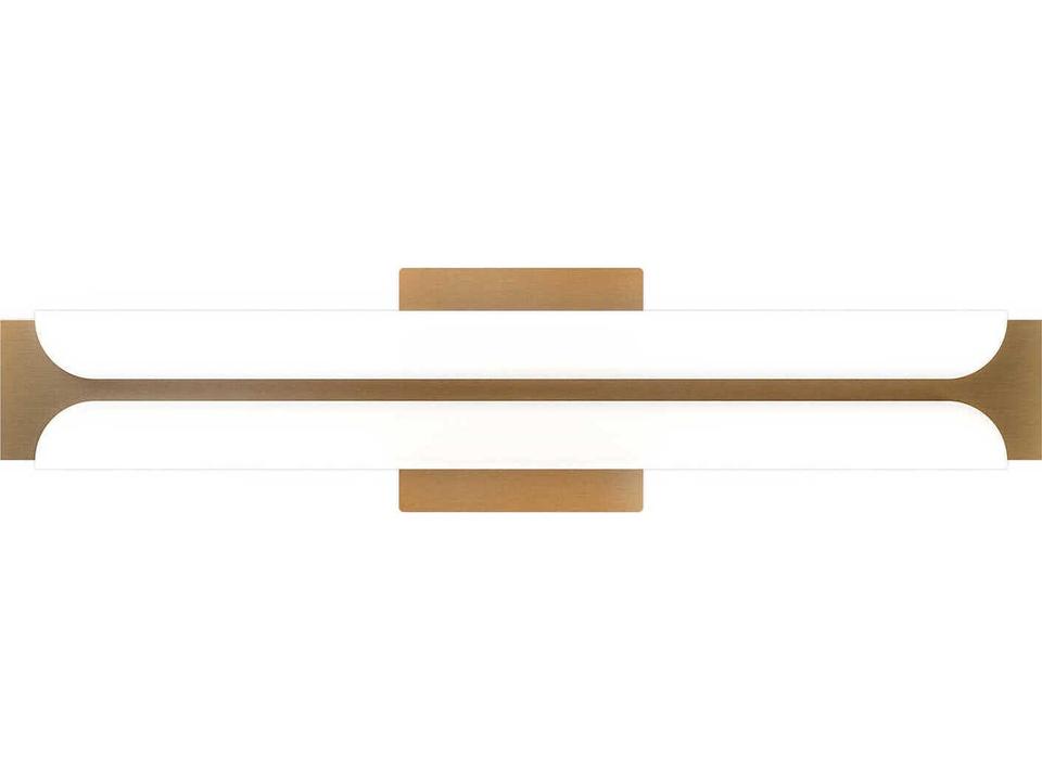 Bifold 2-Light Aged Brass Vanity Light