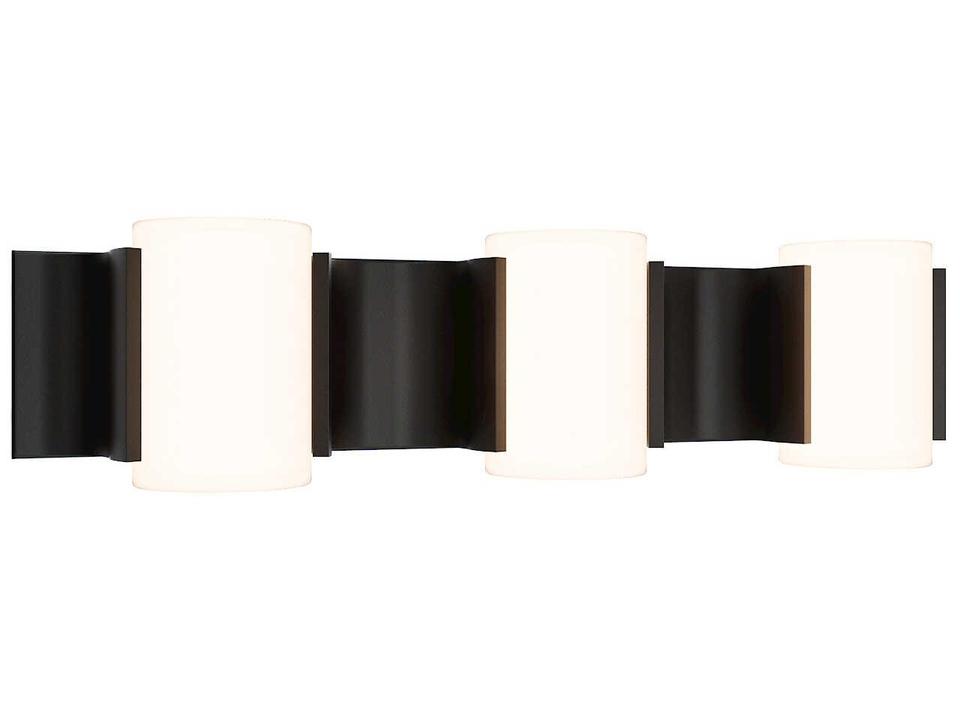 Circle Line 3-Light Black Vanity Light