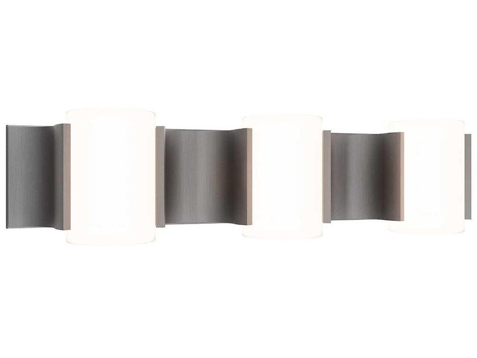 Circle Line 3-Light Brushed Nickel Vanity Light