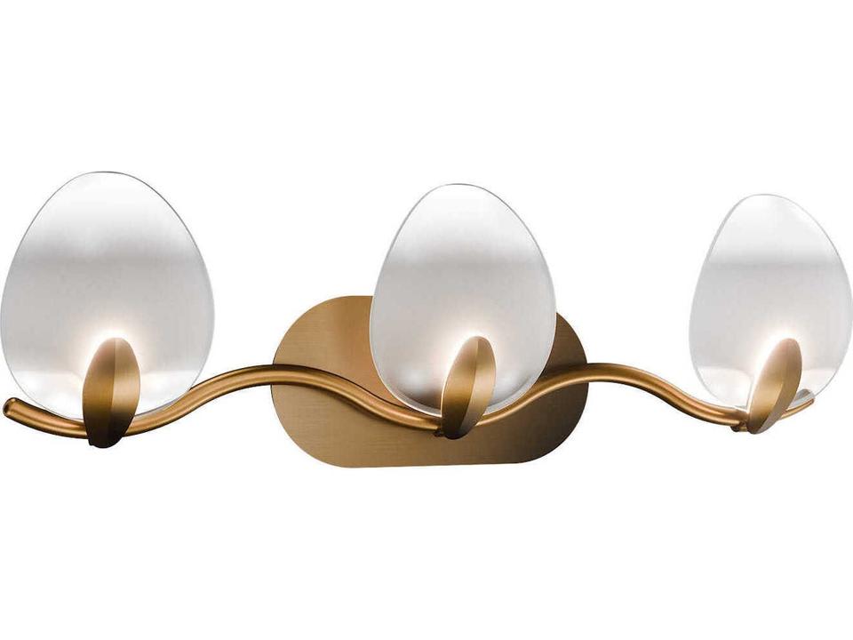 Tressa 3-Light Aged Brass Vanity Light